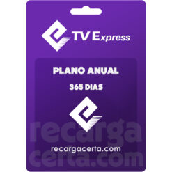 recarga TVExpress anual 365 dias