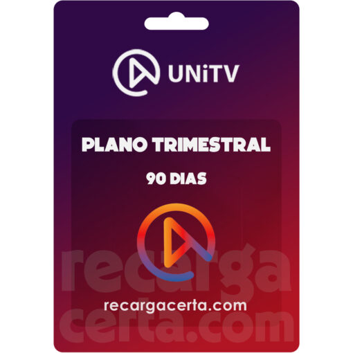 recarga Unitv trimestral 90 dias